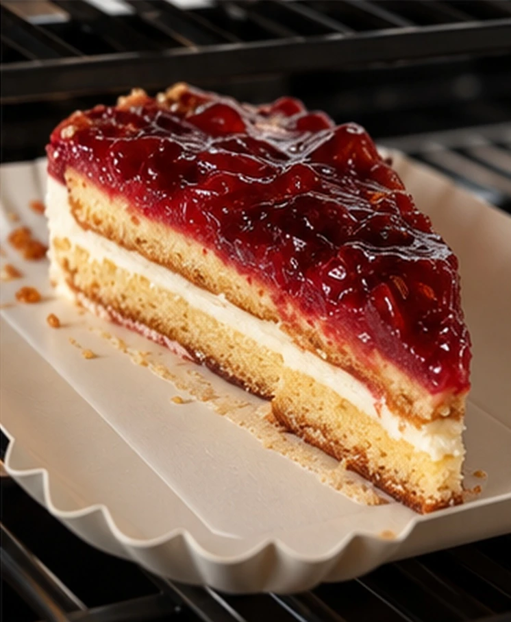 Kuchenstück mit Fruchtbelag